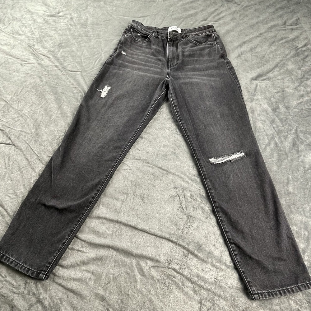 RSQ Vintage Mom Jeans Size 30x29 Stretch Black Denim‎